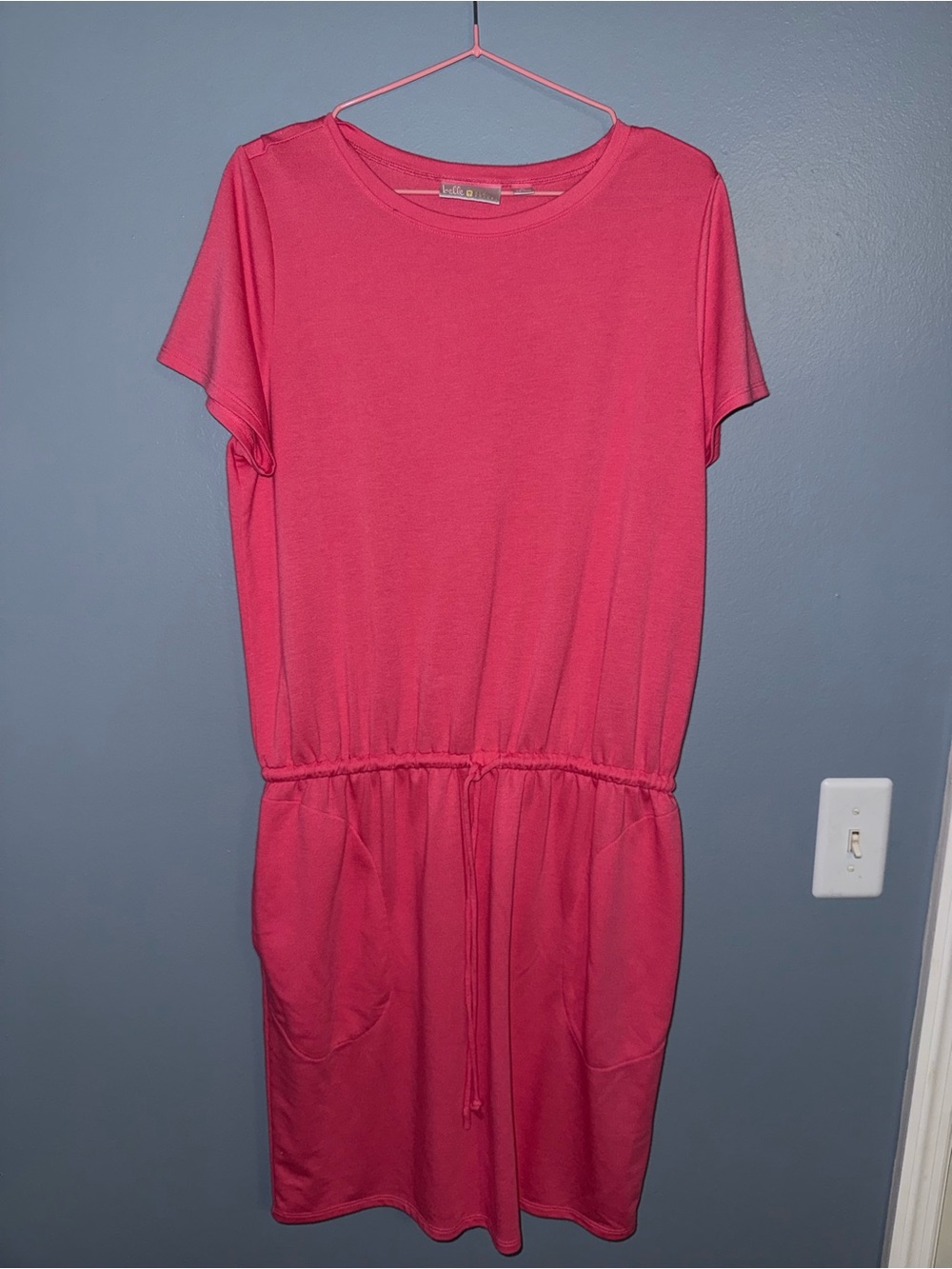 Belle by Kim Gravel Fuchsia Drawstring Waist Midi Dress